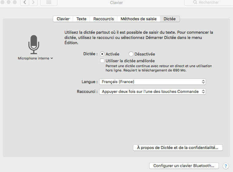 dictée vocale mac