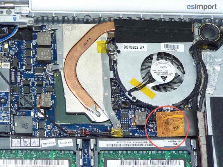 Changement carte mère macbook A1181