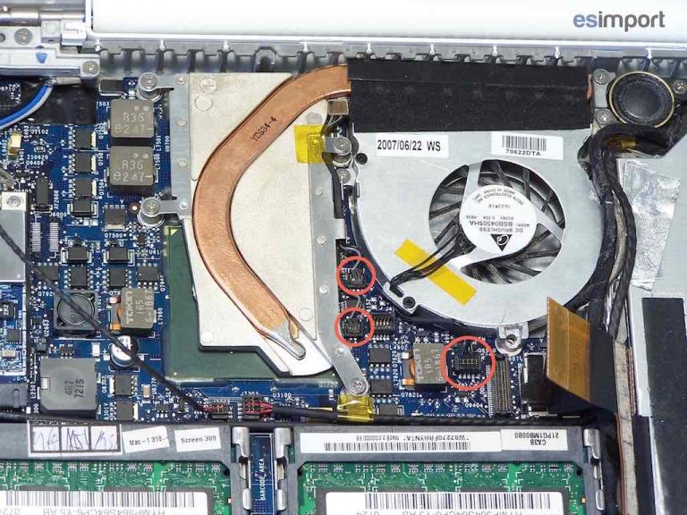 Changement carte mère macbook A1181