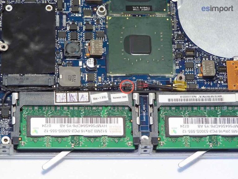 Changement carte mère macbook A1181