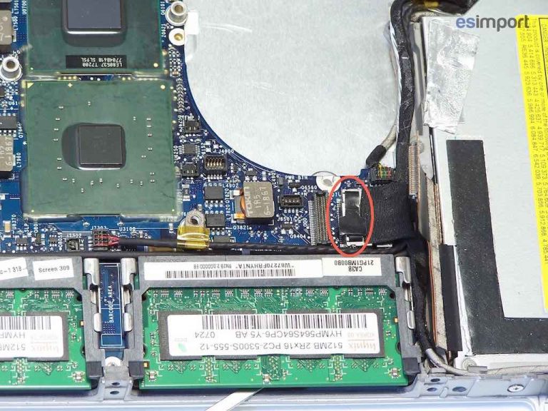 Changement carte mère macbook A1181