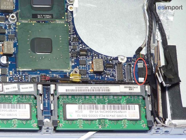 Changement carte mère macbook A1181