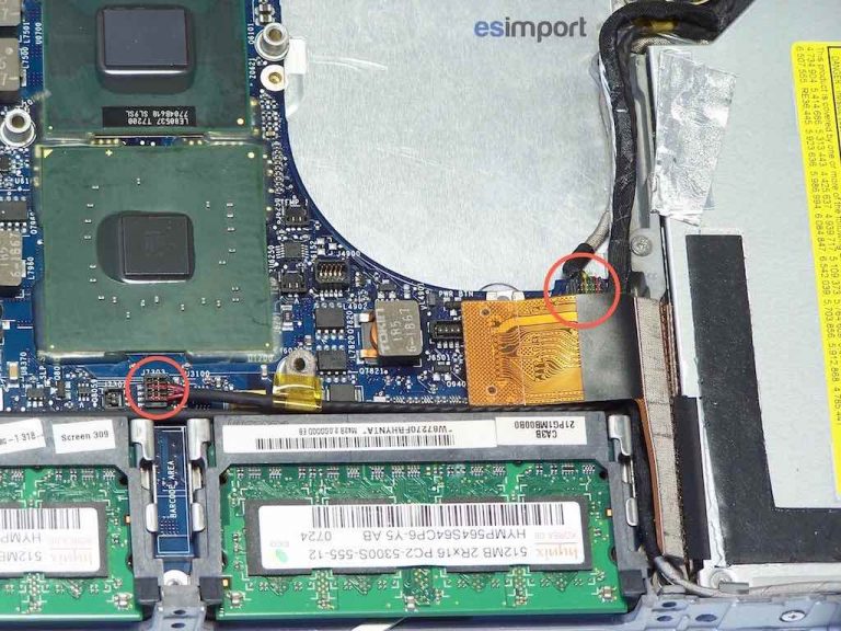 Changement carte mère macbook A1181