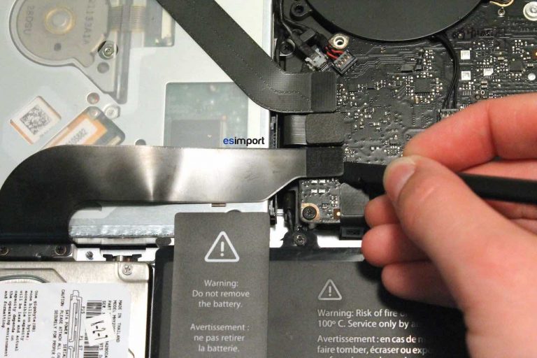 Changement câble disque dur macbook A1278