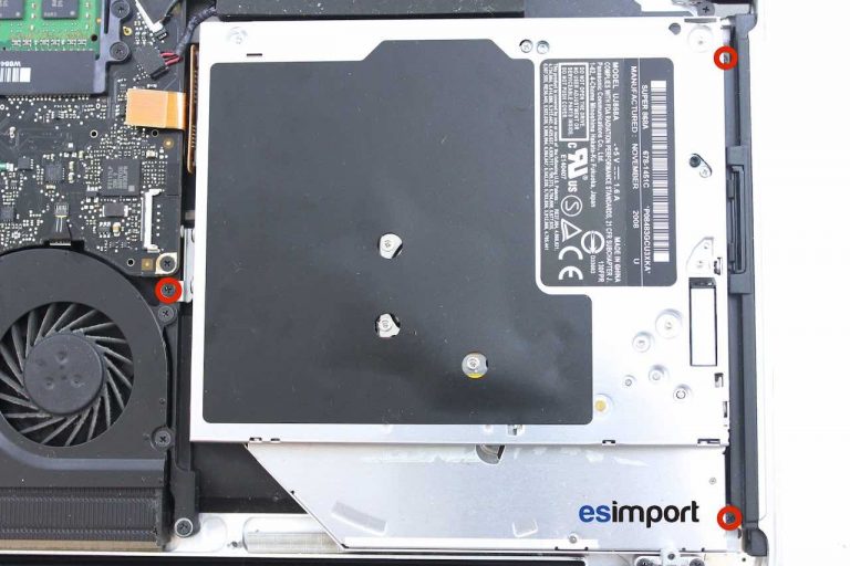 Changement du lecteur optique sur MacBook 15″ A1286 modèle 2008