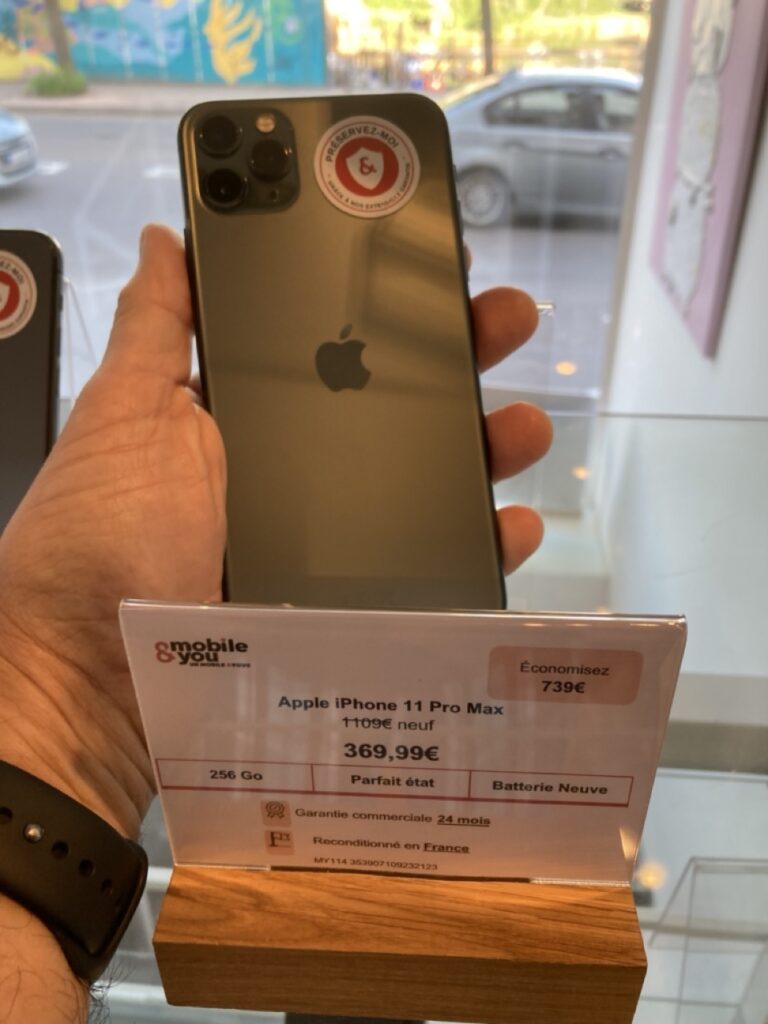 Apple iPhone 11 Pro Max 256 Go d’occasion à Strasbourg, dos