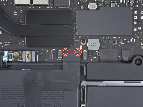 Changement batterie MacBook A2338 - Retirer le support du connecteur trackpad