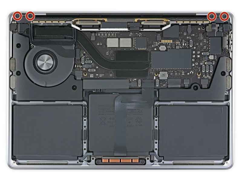 Retirer les caches des charnières Changement écran MacBook A2338 - Retirer les caches des charnières