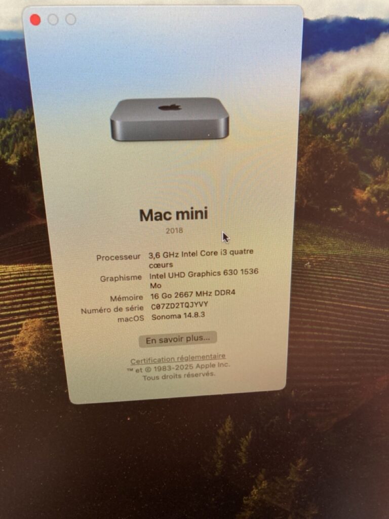 Mac mini 2018 Core i3 SSD 1 To occasion Strasbourg photo 1